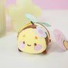 Bumblebutt Keychain Plushie | Cute Fuzzy Bumblebee with Sakura Flower | Kawaii Accessory - Katnipp Studios