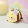 Bumblebutt Keychain Plushie | Cute Fuzzy Bumblebee with Sakura Flower | Kawaii Accessory - Katnipp Studios