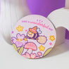 Bumblebutt Magical Pastel Witch Coaster | Wanderful Day Design | Cute & Whimsical Decor - Katnipp Studios