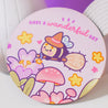 Bumblebutt Magical Pastel Witch Coaster | Wanderful Day Design | Cute & Whimsical Decor - Katnipp Studios