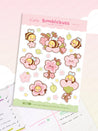 Bumblebutt Mixed Sakura Planner Sticker Sheet | Kawaii Stationery | BBS 001 - Katnipp Studios