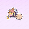 Bumblebutt Pastel Witch Sticker – Cute Kawaii Halloween Decor | Waterproof Vinyl - Katnipp Studios