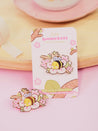 Bumblebutt Sakura Branch Enamel Pin | Adorable & Cute Kawaii Design - Katnipp Studios