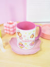 Bumblebutt Sakura Ceramic Mug | Kawaii Katnipp Bumblebee Drinkware - Katnipp Studios