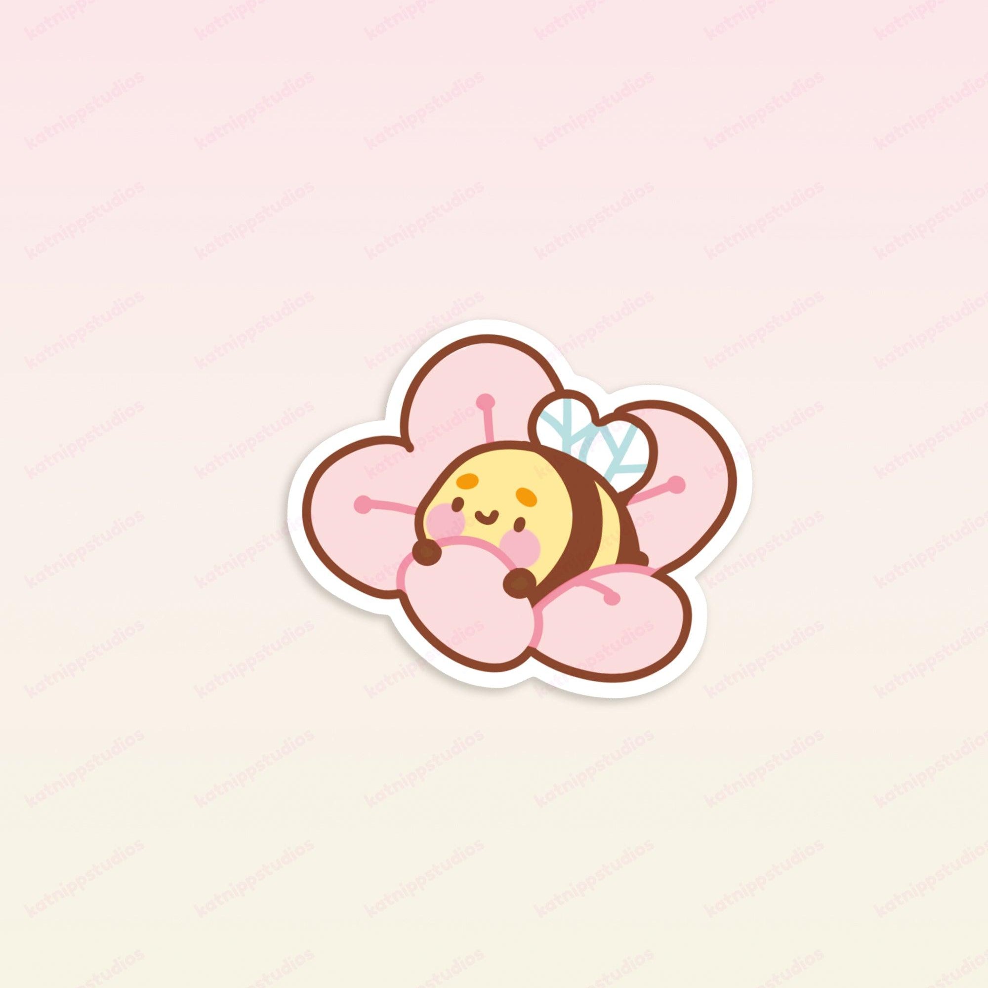 Bumblebutt Sakura Flower Die-Cut Vinyl Sticker | Cute Kawaii Decor - Katnipp Studios
