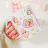 Adorable Bumblebutt Cherry Blossom Mug - Hand-printed white ceramic mug featuring a cute Bumblebutt design surrounded by cherry blossoms. 14