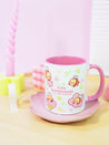 Bumblebutt Sakura Pink Handle Mug ~ Kawaii Katnipp Bumble Bee Mug - Katnipp Studios