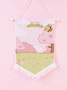 Bumblebutt Sakura Scene Pin Display Banner | Kawaii Cherry Blossom Enamel Pin Display - Katnipp Studios