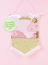 Bumblebutt Sakura Scene Pin Display Banner | Kawaii Cherry Blossom Enamel Pin Display - Katnipp Studios