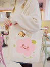 Bumblebutt the Adorable Bumblebee on Pink Peony Flower – Eco-Friendly Tote Bag | Cute & Practical - Katnipp Studios