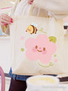 Bumblebutt the Adorable Bumblebee on Pink Peony Flower – Eco-Friendly Tote Bag | Cute & Practical - Katnipp Studios