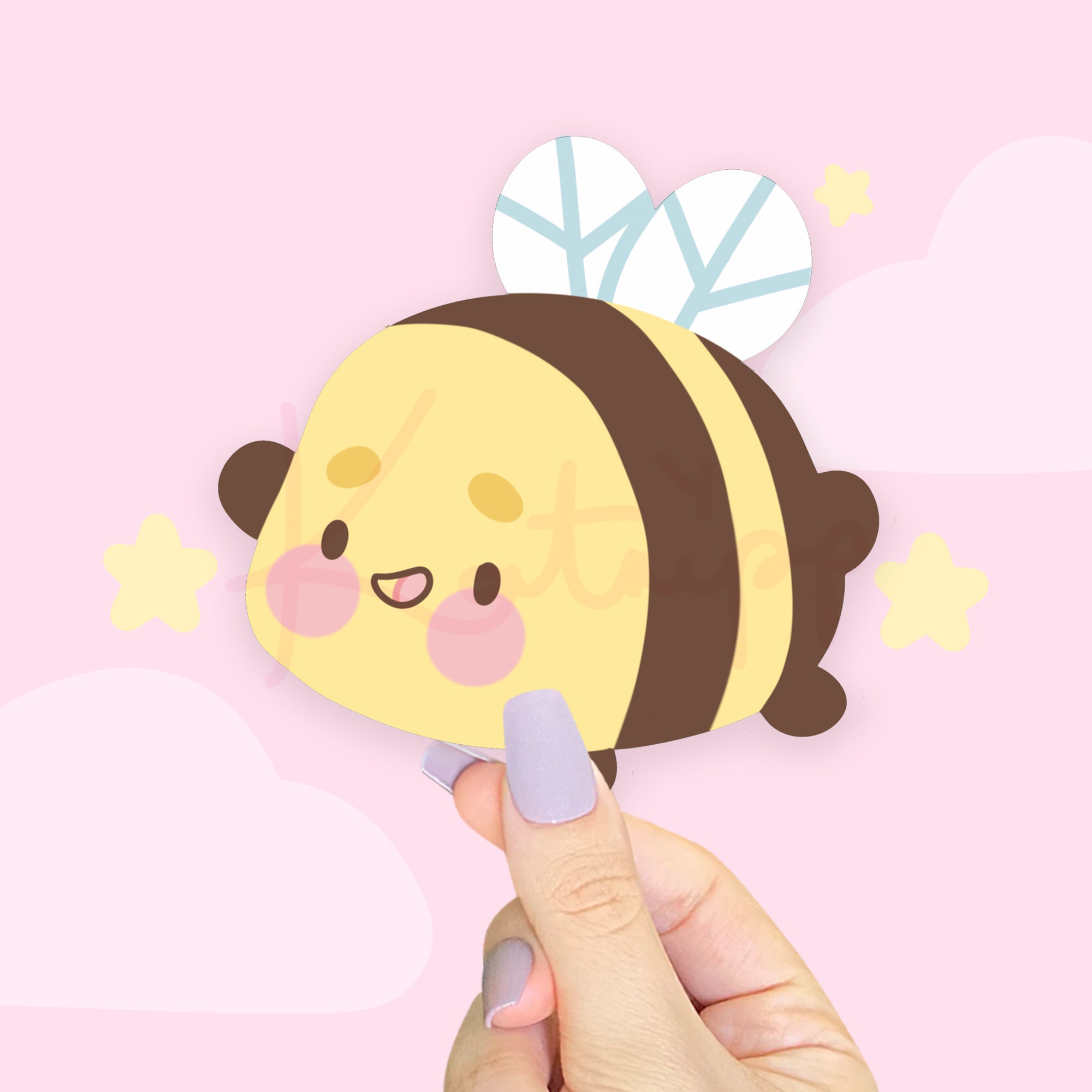 Bumblebutt the Adorable Bumblebee | Kawaii Die Cut Vinyl Sticker - Katnipp Studios