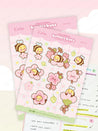 Bumblebutt the Bumblebee Sakura A5 Waterproof Sticker Sheet – Kawaii Vinyl Stickers | BBS 004 - Katnipp Studios