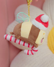 Candy Cane Academy Bumblebutt Plush Keychain | Kawaii Christmas Collectable Katnipp character product