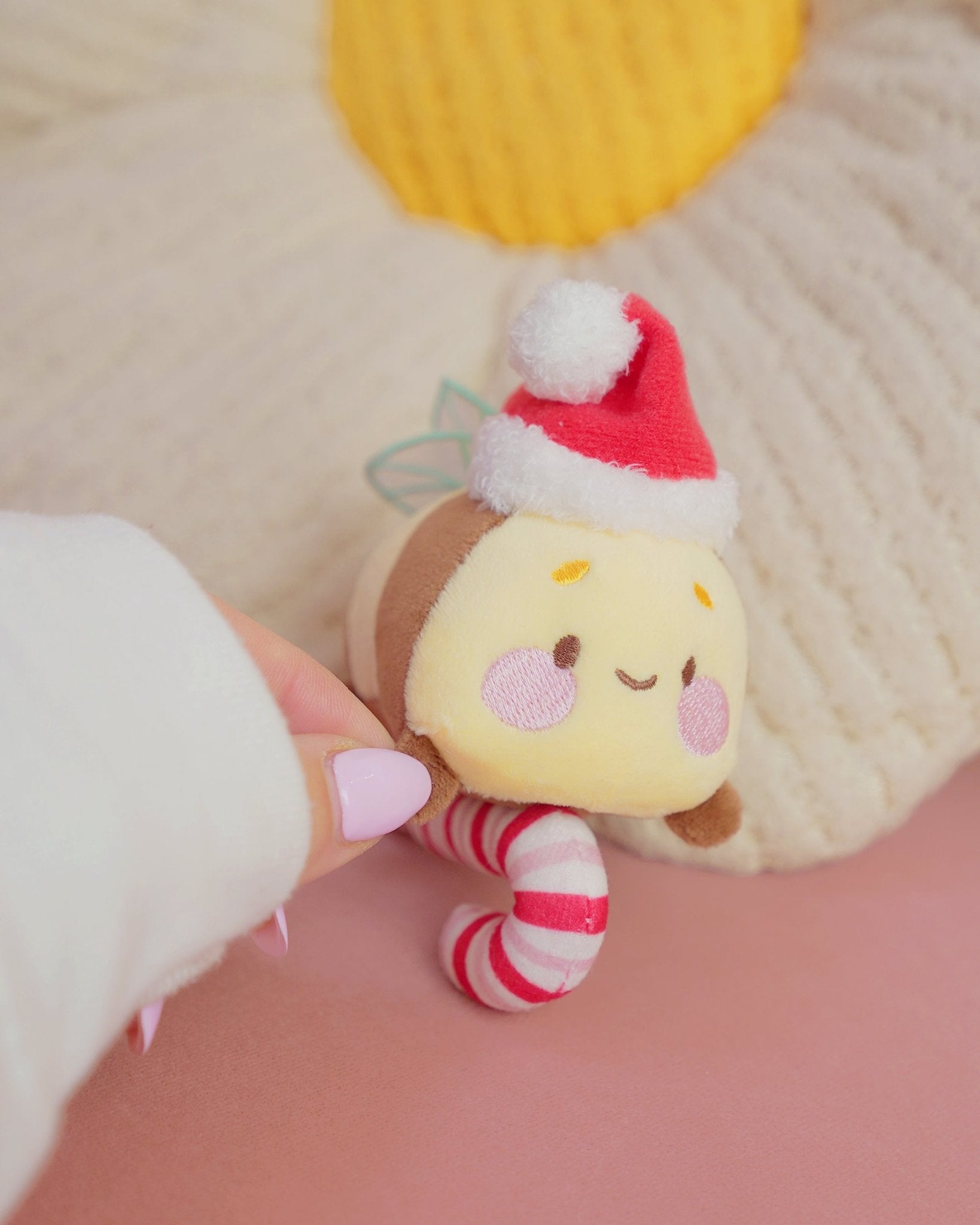 Candy Cane Academy Bumblebutt Plush Keychain | Kawaii Christmas Collectable Katnipp character product