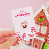 Candy Cane Heart Enamel Pin | Cute Christmas Enamel Pin | Festive Holiday Accessory - Katnipp Studios