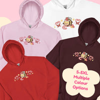 Candy Cane Lane Christmas Hoodie | Bumble Bee Kawaii Holiday Apparel | Festive Winter Clothing - Maroon / S