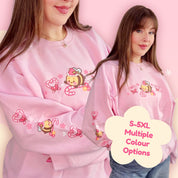 Candy Cane Lane Christmas Sweater Jumper | Kawaii Bumble Bee Holiday Apparel | Festive Winter Clothing Katnipp character product