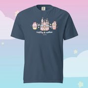 Castles & Coffee Heavyweight Premium T-Shirt | Kawaii Theme Park Graphic Tee | Cosy Kingdom Collection Katnipp character product