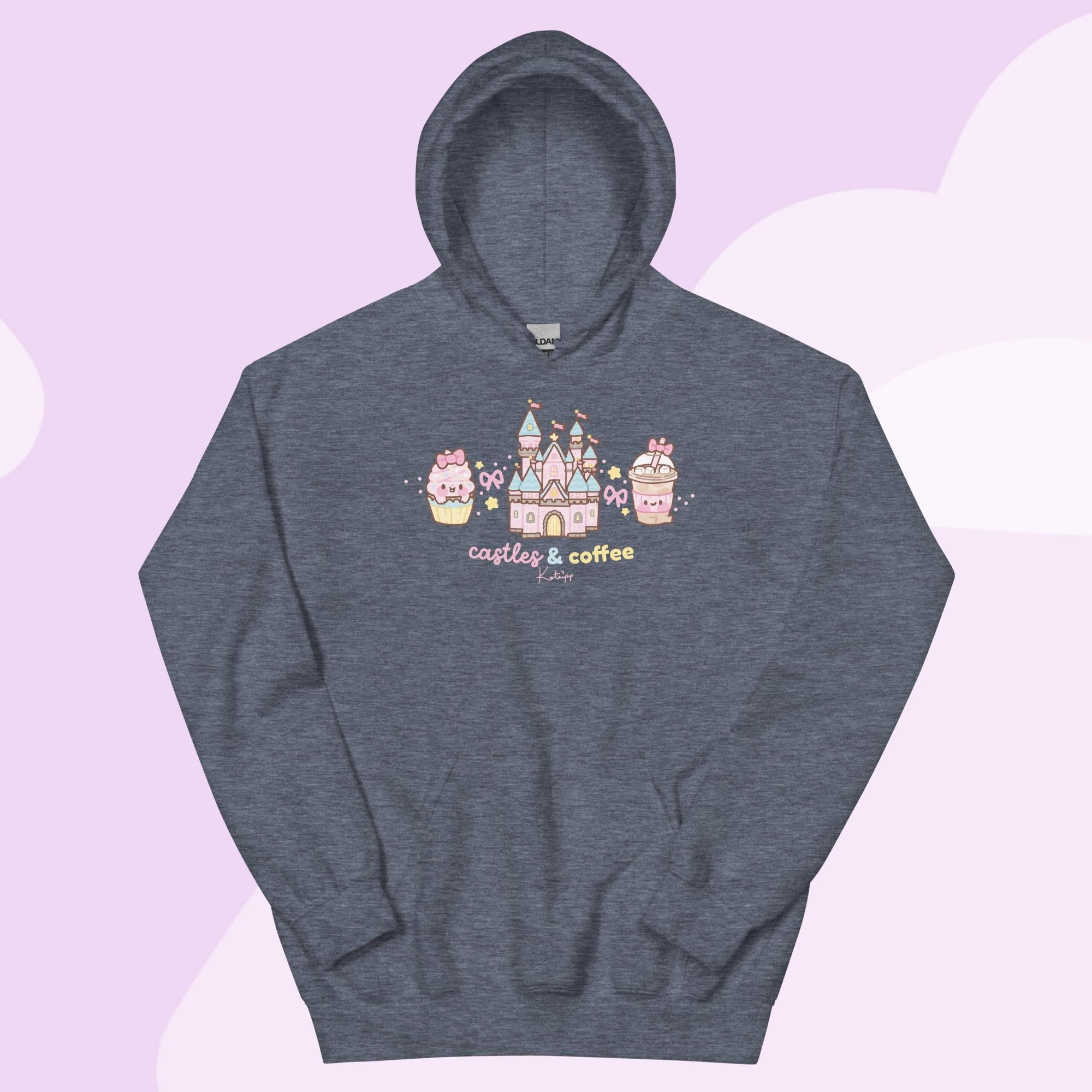 Castles & Coffee | Kawaii Castle Hoodie | Cute Theme Park Pastel Hoodie Katnipp character product