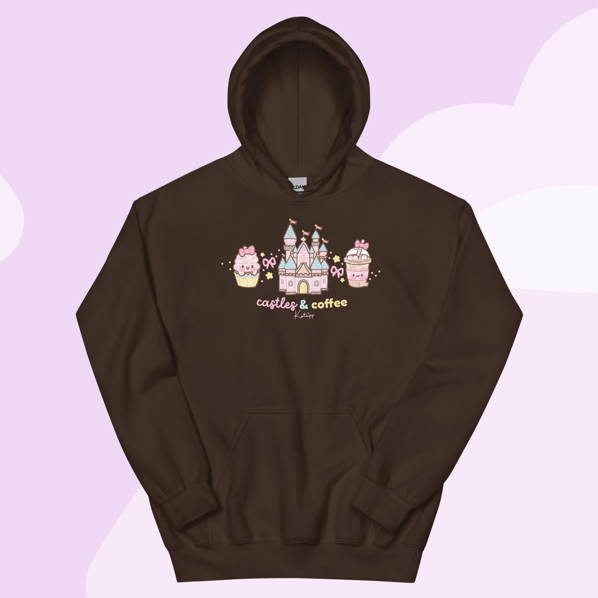 Castles & Coffee | Kawaii Castle Hoodie | Cute Theme Park Pastel Hoodie Katnipp character product