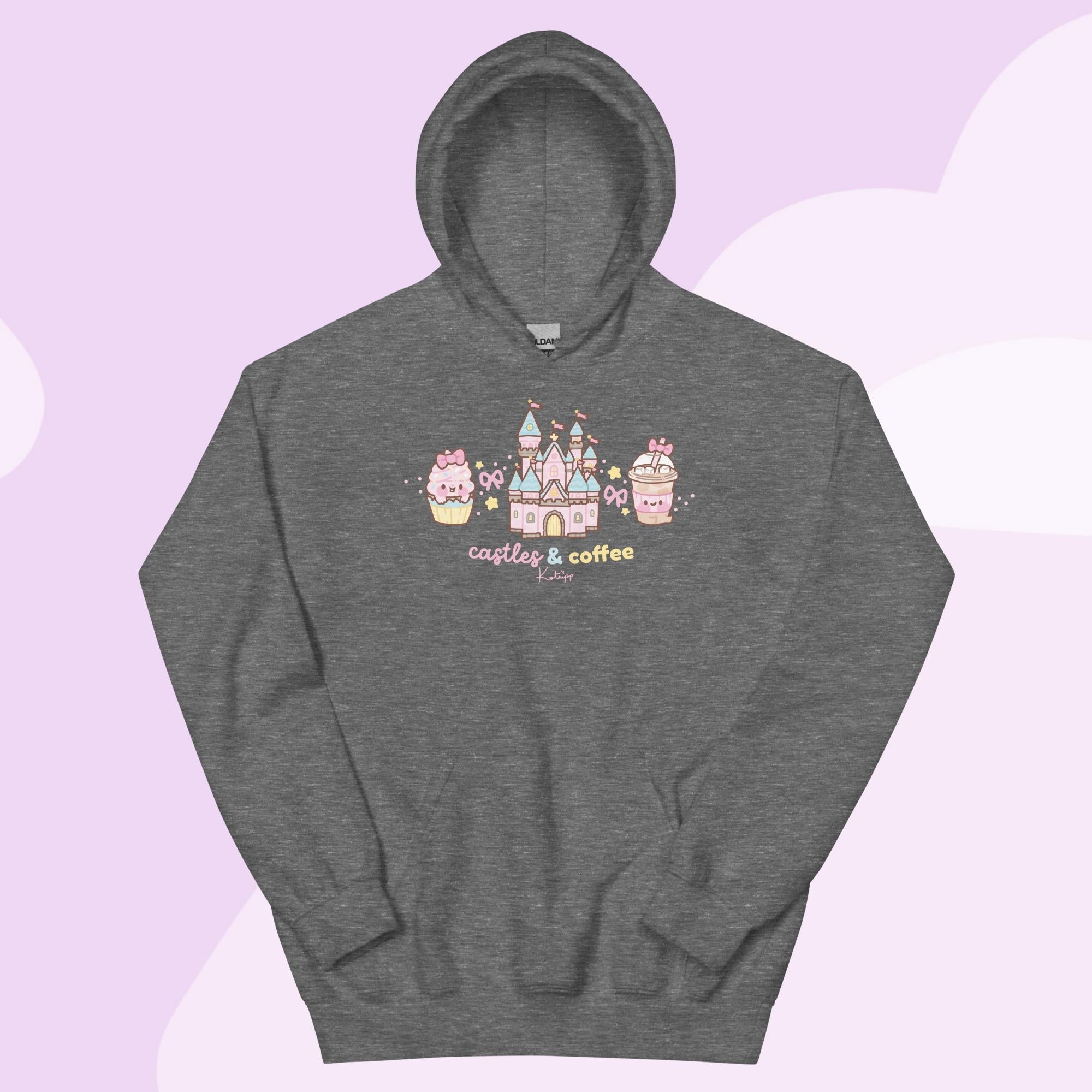 Castles & Coffee | Kawaii Castle Hoodie | Cute Theme Park Pastel Hoodie Katnipp character product