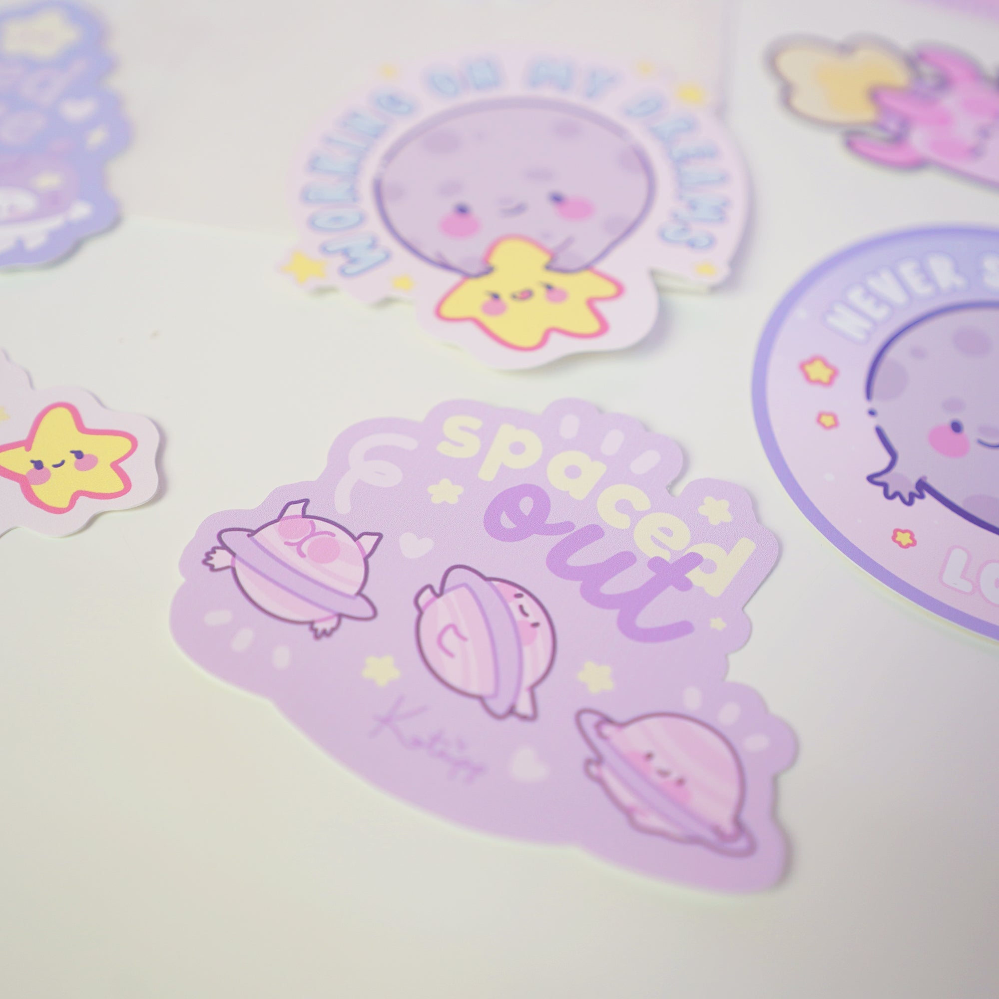 Celestial Kawaii Vinyl Sticker Pack - 9 Glossy Die-Cut Stickers Katnipp character product