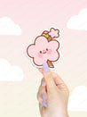 Cherry Blossom Vinyl Sticker | Kawaii Sakura Die Cut Sticker - Katnipp Studios