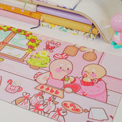 Christmas Large Gingie and Spice Gaming Desk Mouse Pad - Katnipp Studios