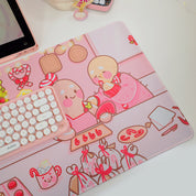 Christmas Gingie & Spice Gaming Desk Pad | Large Festive Mouse Pad - Katnipp Studios