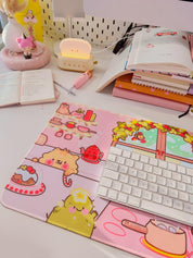 Christmas Large Gingie and Spice Gaming Desk Mouse Pad - Katnipp Studios