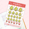 Chubby Christmas Tree Sticker Sheet & Envelope Seals - Katnipp Studios