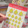 Chubby Christmas Tree Sticker Sheet & Envelope Seals - Katnipp Studios