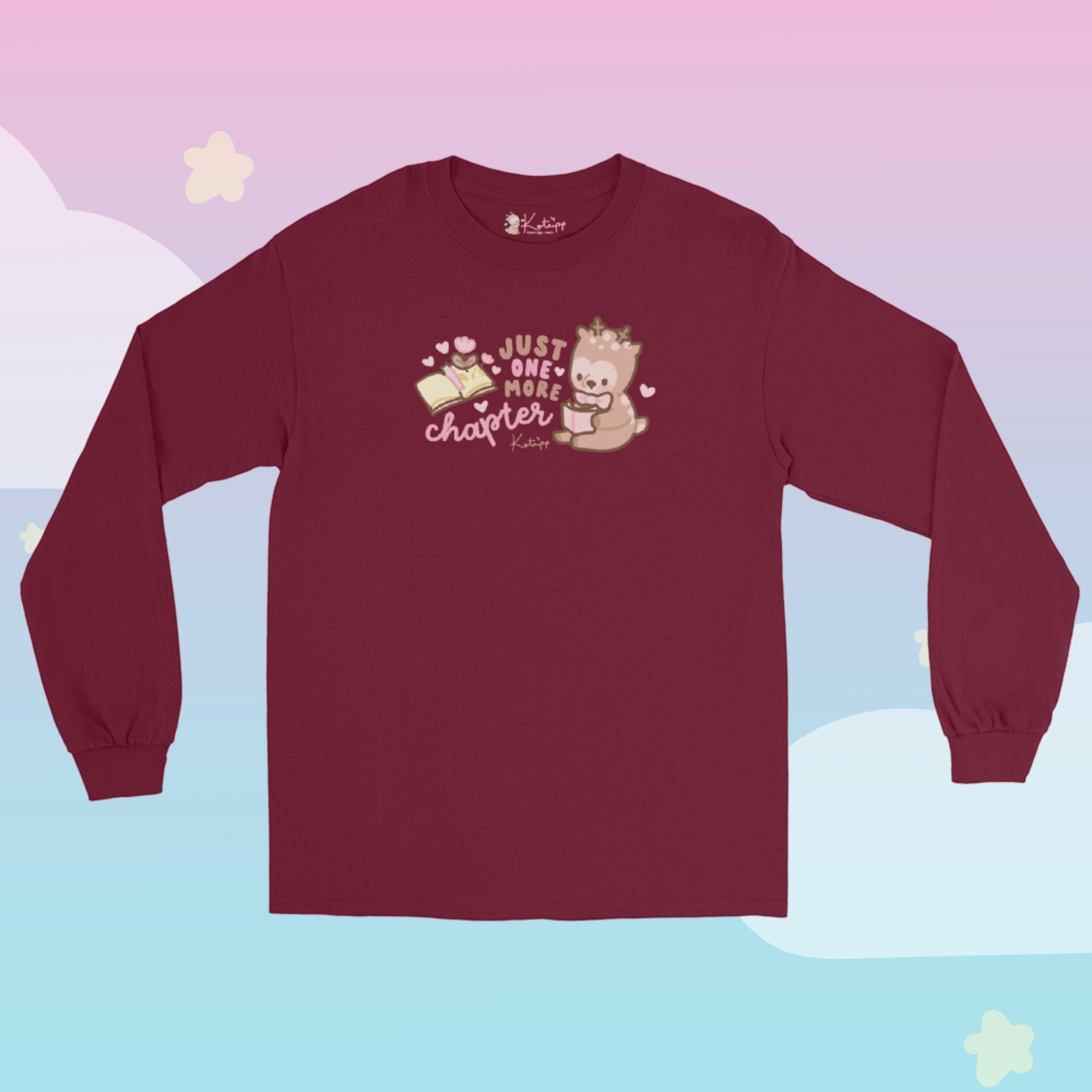 Cinnamon Bookish Kawaii Long Sleeve Shirt | Cute Reader Character T-Shirt Katnipp character product