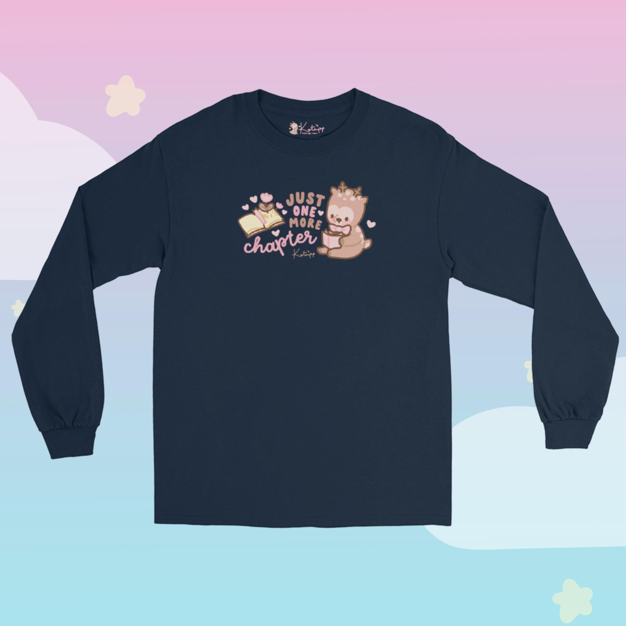 Cinnamon Bookish Kawaii Long Sleeve Shirt | Cute Reader Character T-Shirt Katnipp character product