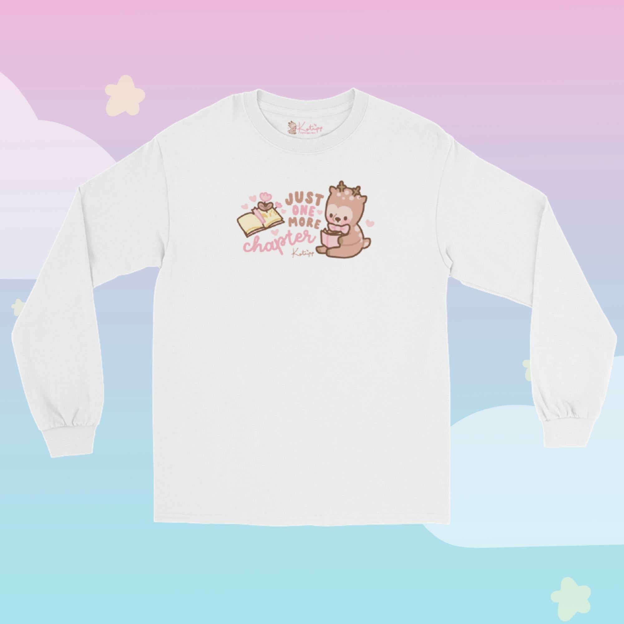 Cinnamon Bookish Kawaii Long Sleeve Shirt | Cute Reader Character T-Shirt Katnipp character product