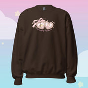 Cinnamon & Bumblebutt Whimsical Sweatshirt | Kawaii Coquette Cottagecore Jumper kawaii character design by Katnipp Studios