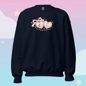 Cinnamon & Bumblebutt Whimsical Sweatshirt | Kawaii Coquette Cottagecore Jumper kawaii character design by Katnipp Studios