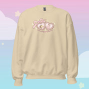 Cinnamon & Bumblebutt Whimsical Sweatshirt | Kawaii Coquette Cottagecore Jumper kawaii character design by Katnipp Studios