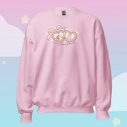 Cinnamon & Bumblebutt Whimsical Sweatshirt | Kawaii Coquette Cottagecore Jumper kawaii character design by Katnipp Studios
