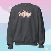 Cinnamon & Bumblebutt Whimsical Sweatshirt | Kawaii Coquette Cottagecore Jumper kawaii character design by Katnipp Studios