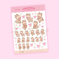 Cinnamon Deer Planner Sticker Sheet | Kawaii Coquette Stickers | CC001