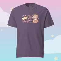 Cinnamon Just One More Chapter Kawaii T-Shirt | Cute Book Lover Character Tee - Grape / S
