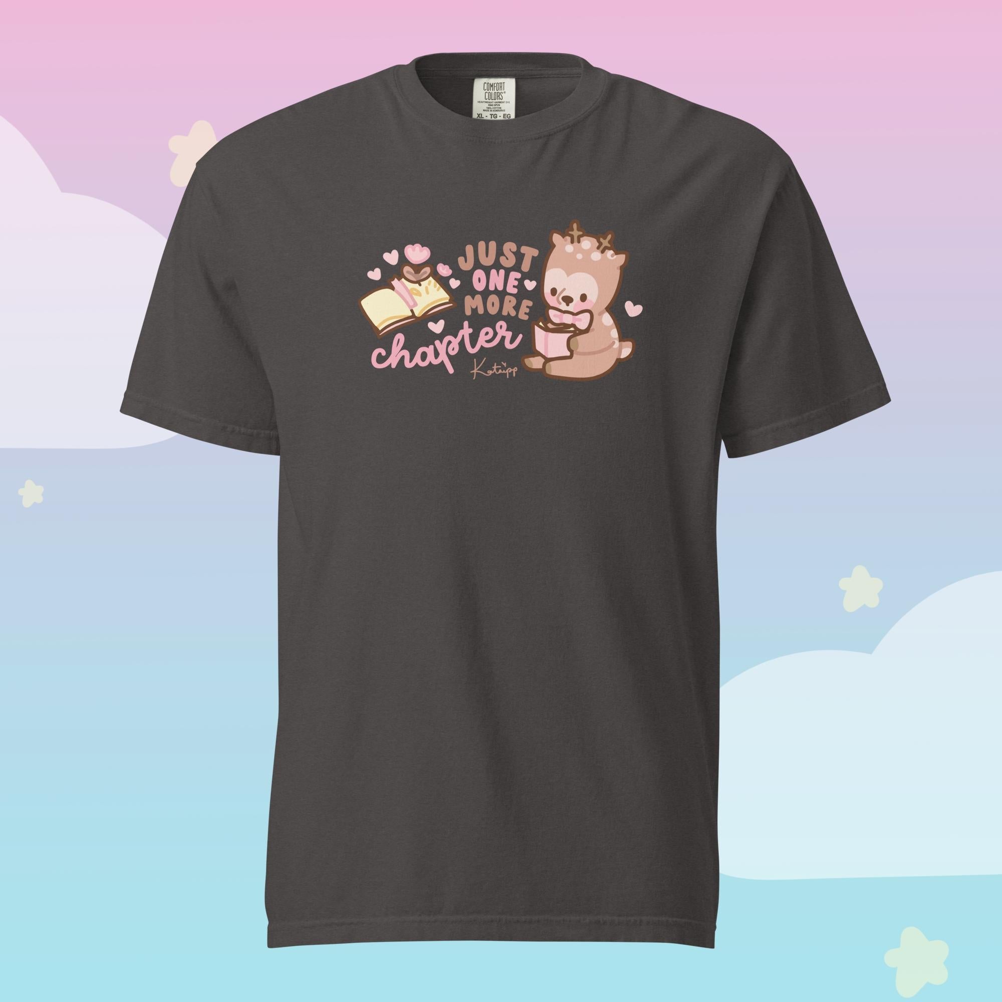 Cinnamon Just One More Chapter Kawaii T-Shirt | Cute Book Lover Character Tee Katnipp character product