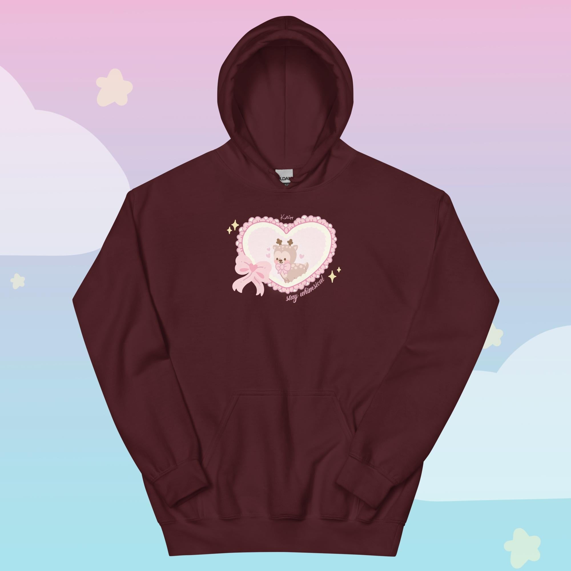 Cinnamon Stay Whimsical Hoodie | Coquette Deer Kawaii Hoodie Katnipp character product
