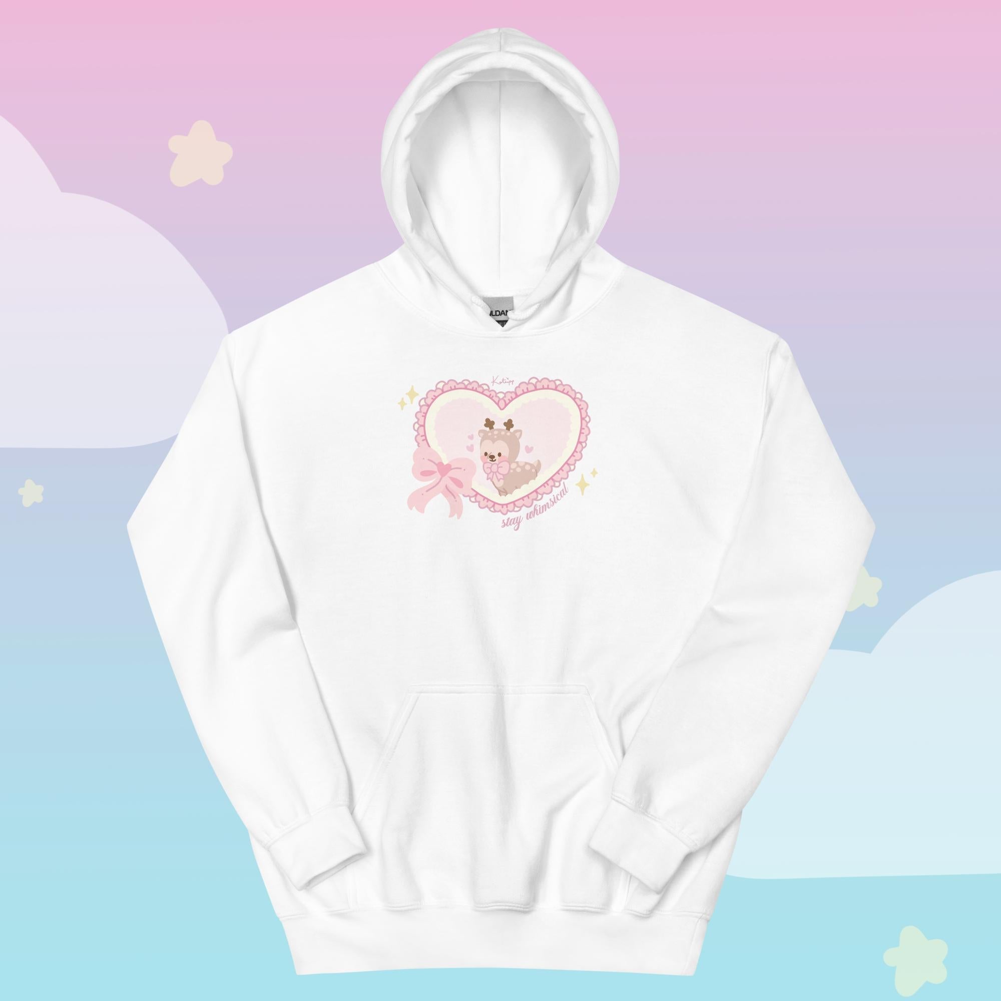 Cinnamon Stay Whimsical Hoodie | Coquette Deer Kawaii Hoodie Katnipp character product