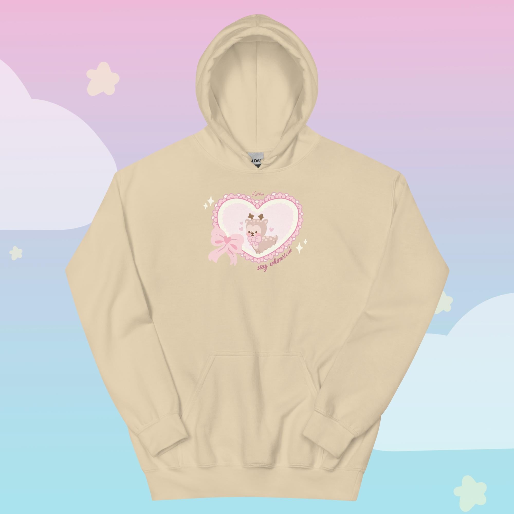 Cinnamon Stay Whimsical Hoodie | Coquette Deer Kawaii Hoodie Katnipp character product
