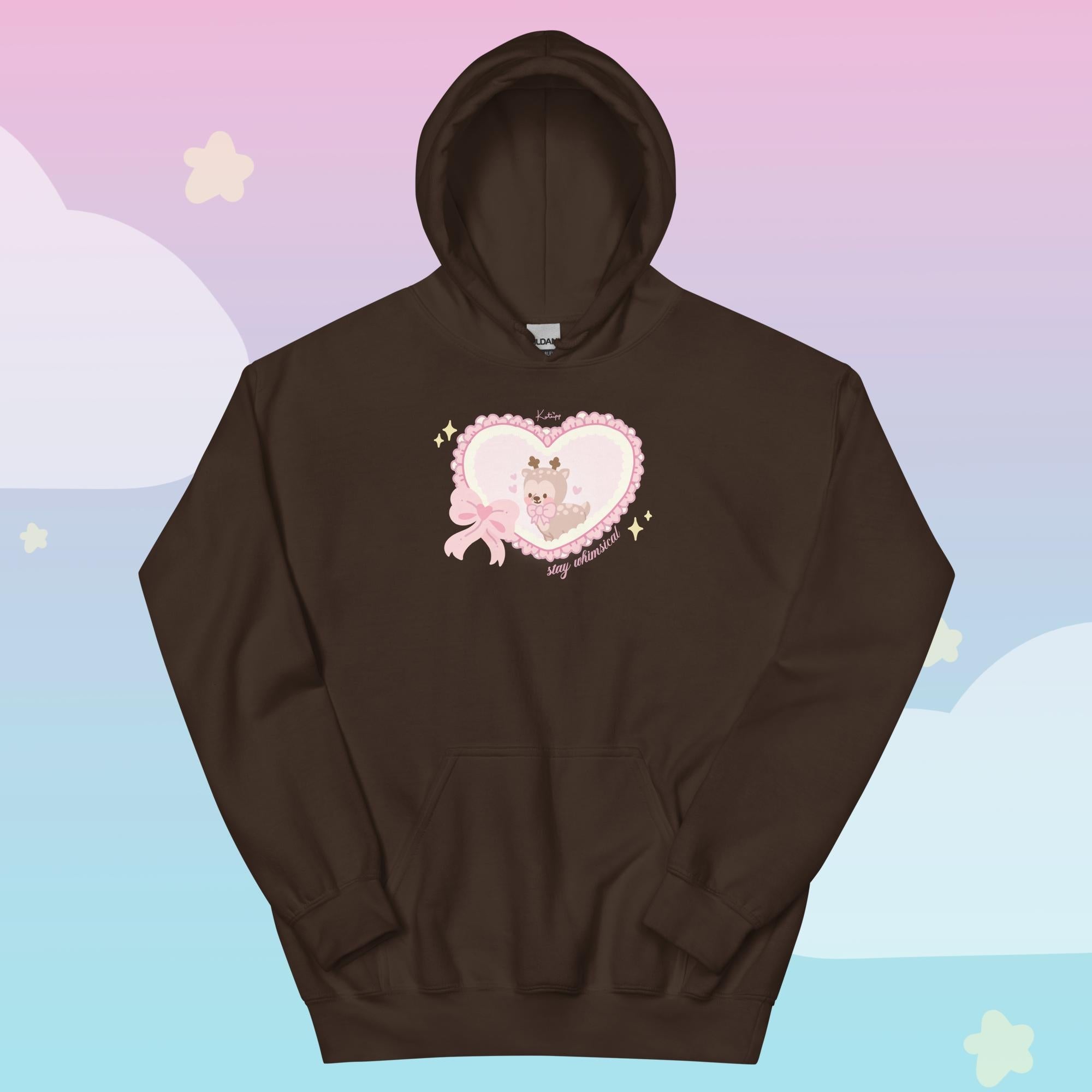 Cinnamon Stay Whimsical Hoodie | Coquette Deer Kawaii Hoodie Katnipp character product