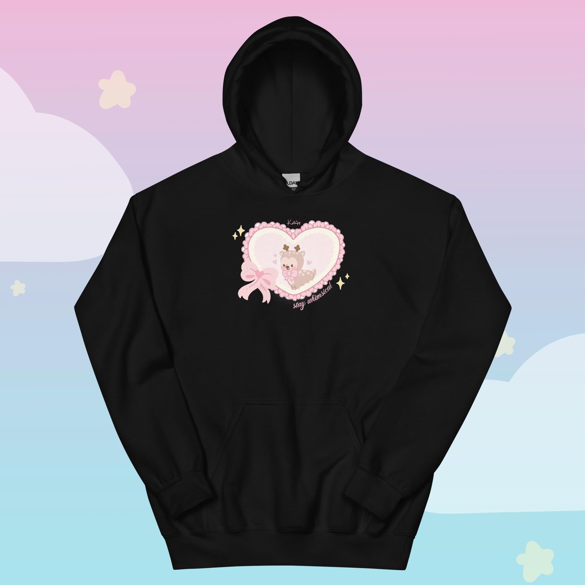 Cinnamon Stay Whimsical Hoodie | Coquette Deer Kawaii Hoodie Katnipp character product