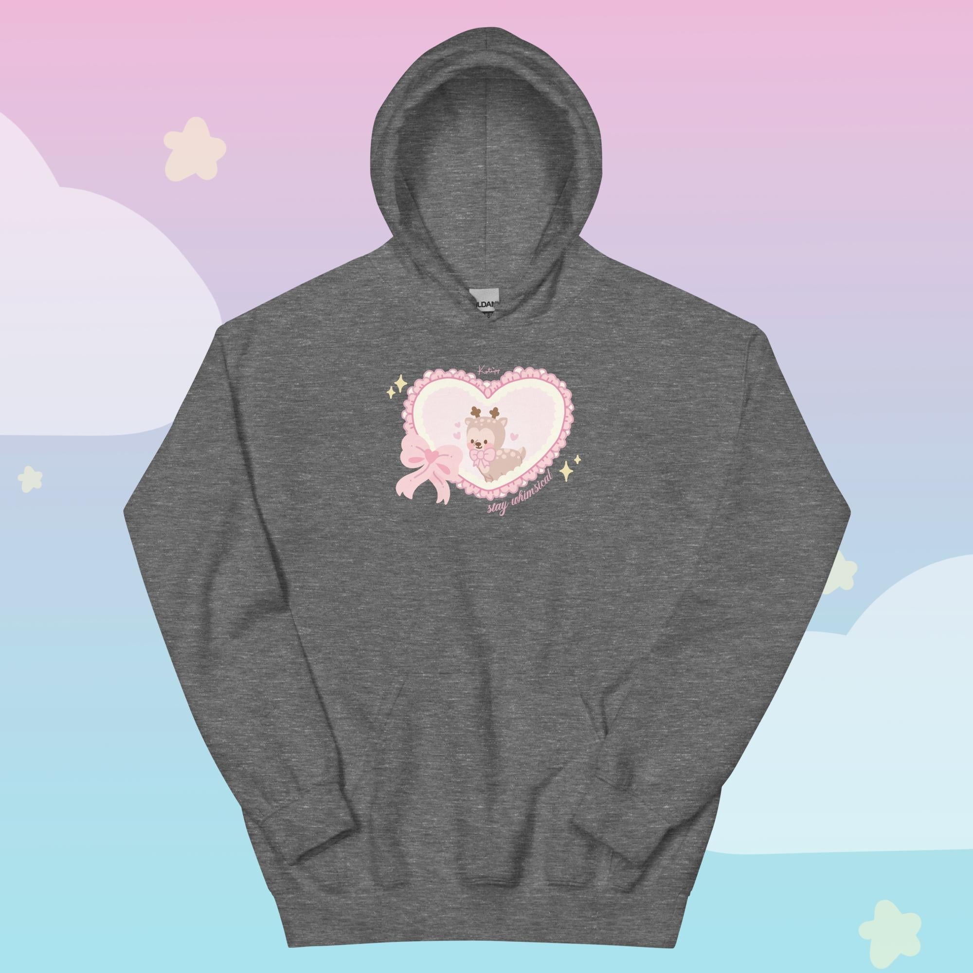 Cinnamon Stay Whimsical Hoodie | Coquette Deer Kawaii Hoodie Katnipp character product